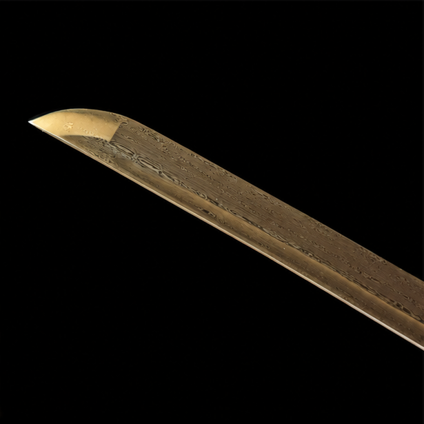 Golden Sunset Katana – Damascus Steel Premium Samurai Sword