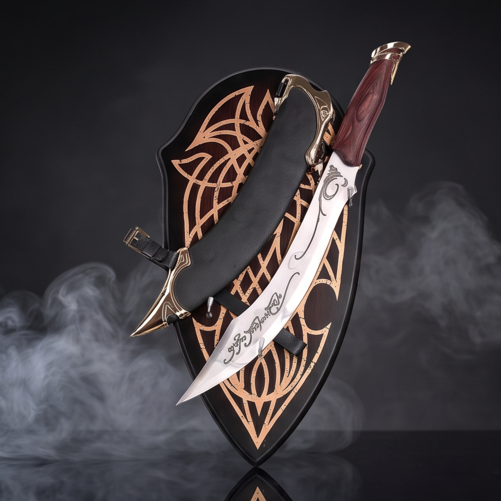 Aragorn’s Dagger – Lord of the Rings Collector Replica with Display Shield