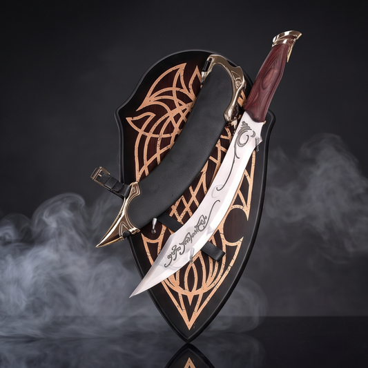 Aragorn’s Dagger – Lord of the Rings Collector Replica with Display Shield