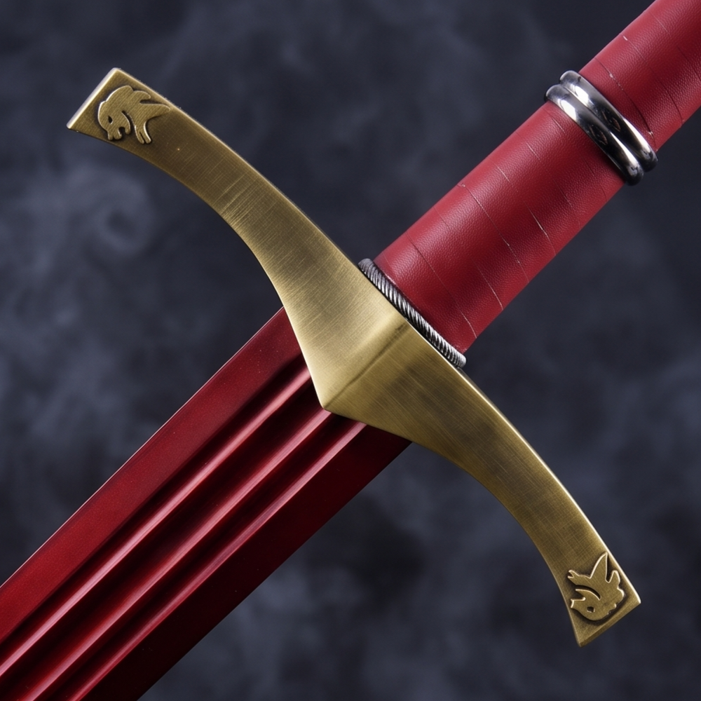 Oathkeeper – Game of Thrones Red Blade Display Replica with Wall Shield