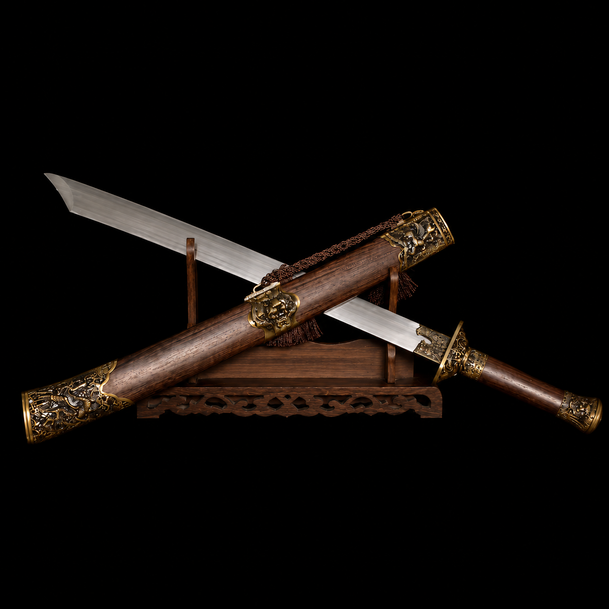 Dragon & Tiger Dao Sword – Carbon Steel Chinese Saber