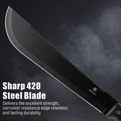 REAT 44cm Black Stainless Steel Outdoor Blade