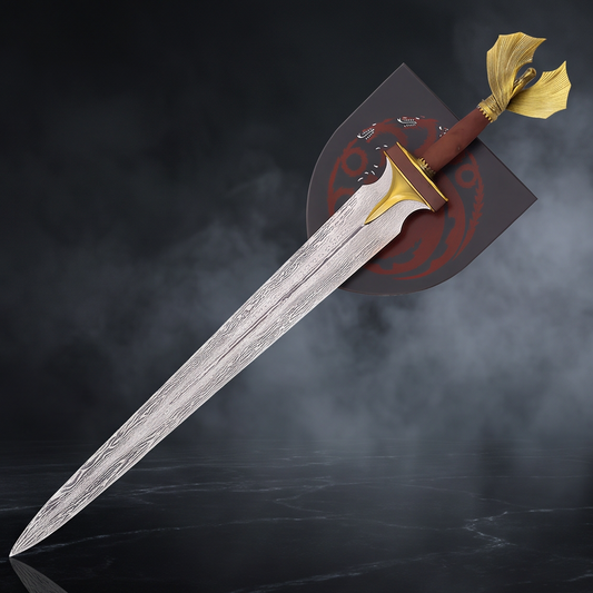 Rhaenyra Targaryen's Royal Sword Replica with Targaryen Wall Plaque | House of the Dragon Collector Edition