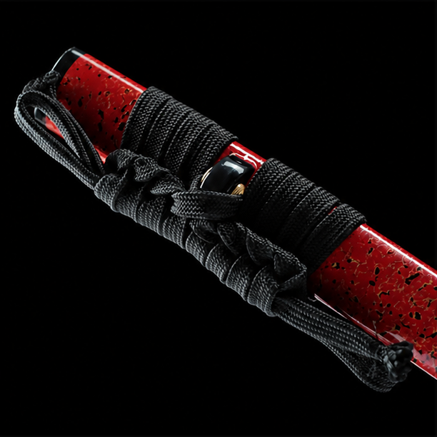 Red Carbon Steel Katana with Titanium Coating – Premium Decorative Samurai Sword