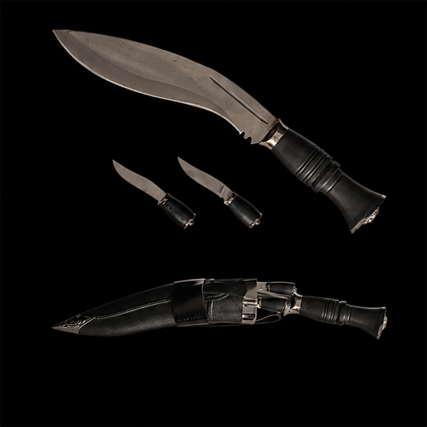 Gurkha Kukri Knife Set with Dual Utility Knives – Premium Outdoor Collection