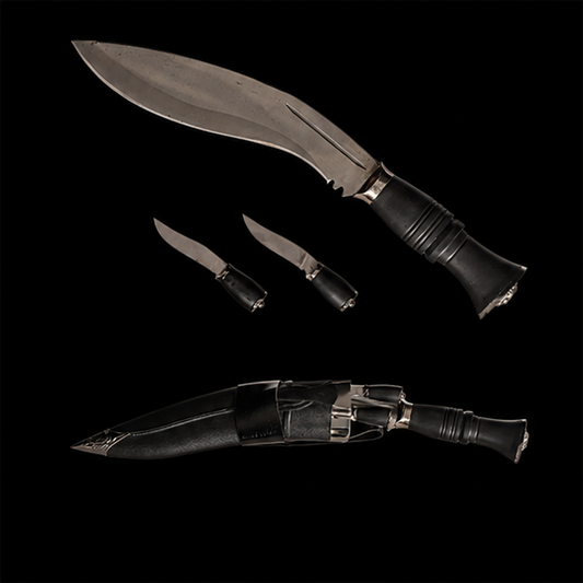 Gurkha Kukri Knife Set with Dual Utility Knives – Premium Outdoor Collection