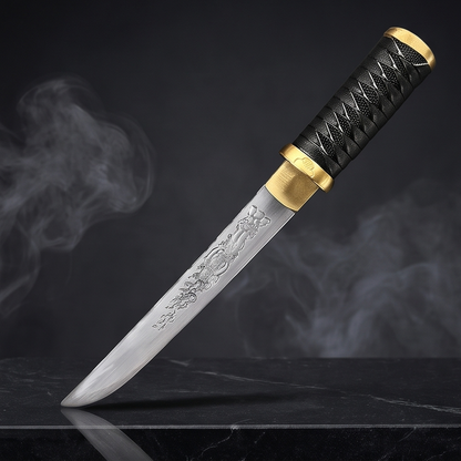 Hand-Forged Tanto Replica – Black & White Wood Scabbard Variants