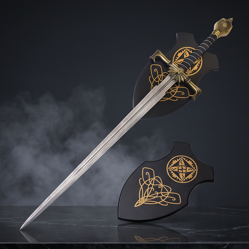 Blackfyre Replica with House Targaryen Wall Plaque | Damascus Collector Edition