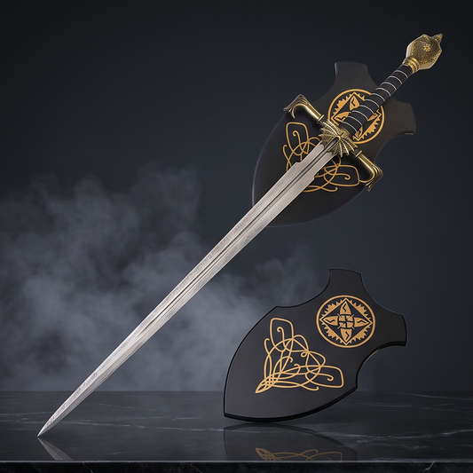Blackfyre Replica with House Targaryen Wall Plaque | Damascus Collector Edition