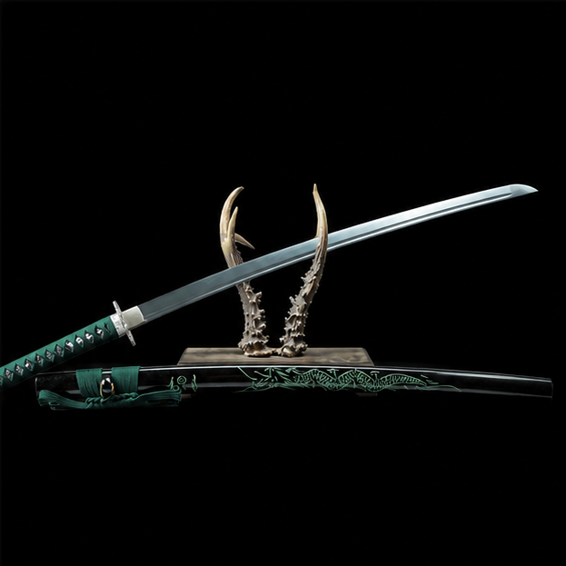 Emerald Dragon Katana – High Manganese Steel Premium Samurai Sword