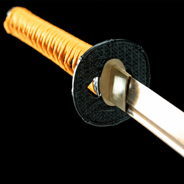 Golden Sunset Katana – Damascus Steel Premium Samurai Sword