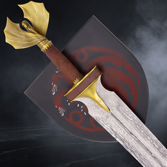 Rhaenyra Targaryen's Royal Sword Replica with Targaryen Wall Plaque | House of the Dragon Collector Edition