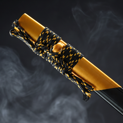 Golden Sunset Katana | Damascus Steel Premium Samurai Sword