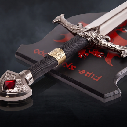 Blackfyre Replica with Targaryen Dragon Wall Plaque | Collector Edition