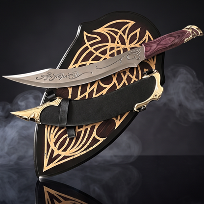 Aragorn’s Dagger – Lord of the Rings Collector Replica with Display Shield