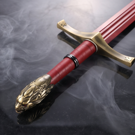 Oathkeeper – Game of Thrones Red Blade Display Replica with Wall Shield