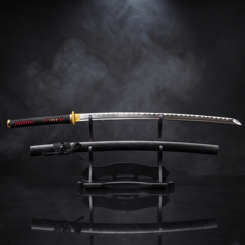 Crimson Gold Wave Katana – Collector’s Statement Piece