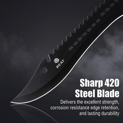 REAT 39cm Black Machete with Nylon Sheath
