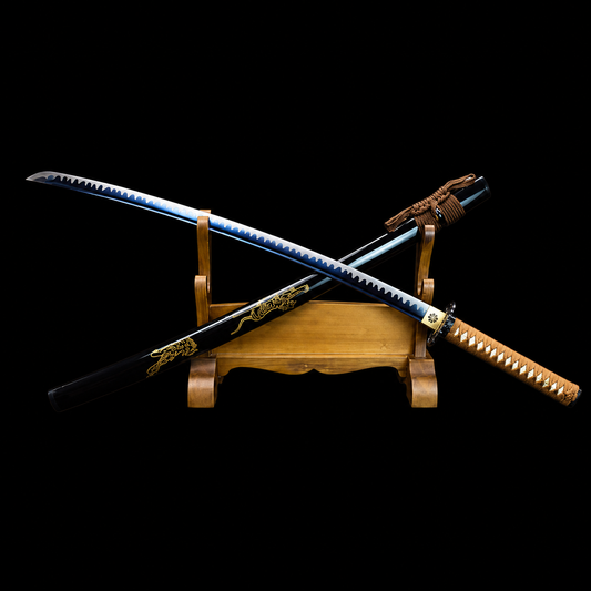 Brown Dragon Katana – Carbon Steel Samurai Sword