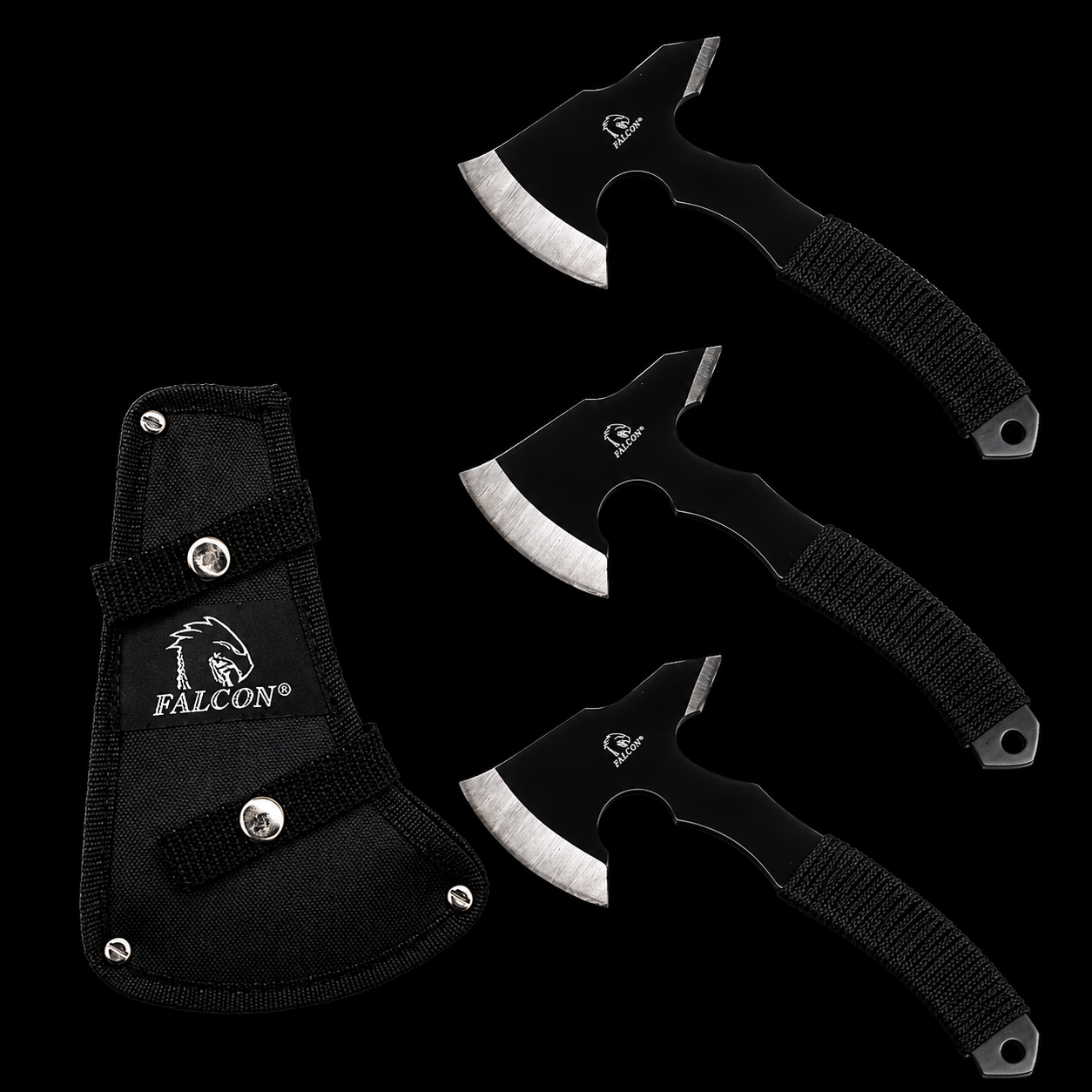 3-Piece Tactical Camping Axe Set with Protective Sheath