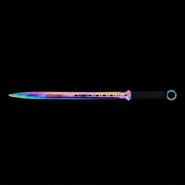 Rainbow Tactical Ninja Sword Set with 3 Kunai – Collector Edition