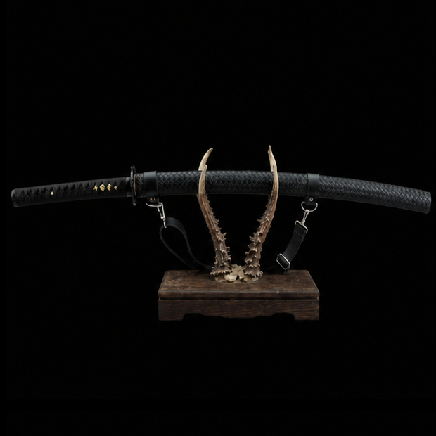 Classic Black Katana with Stand – Premium Decorative Samurai Sword