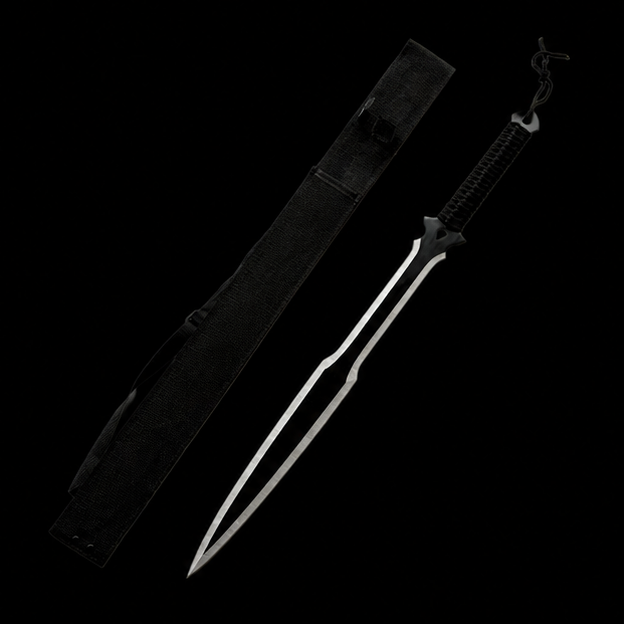 Twin Edge Ninja Throwing Sword – Stainless Steel Display Blade