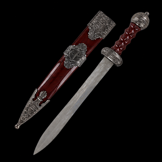 Roman Gladius Dagger Replica – Damascus Pattern Collector Edition