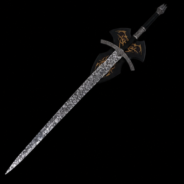 Witch-King Sword Replica – Lord of the Rings Decorative Sword with Display Shield and Scabbard