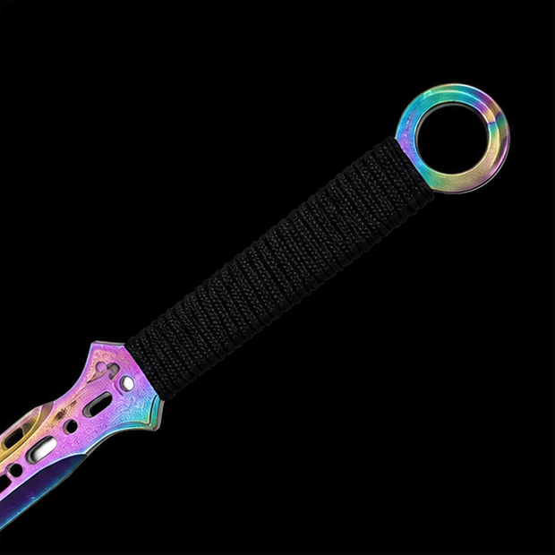 Rainbow Tactical Ninja Sword Set with 3 Kunai – Collector Edition