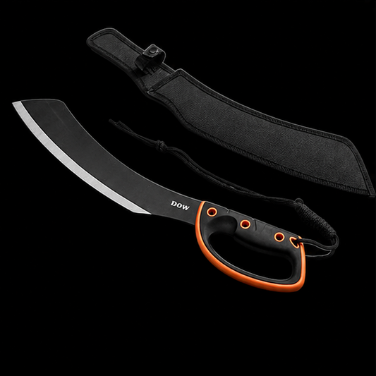 Serrated Tactical Kukri Machete with Sheath – Outdoor Survival Edition