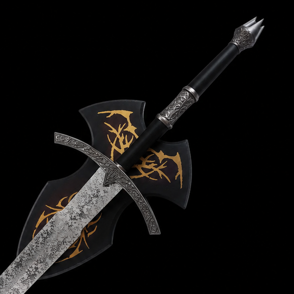Witch-King Sword Replica – Lord of the Rings Decorative Sword with Display Shield and Scabbard