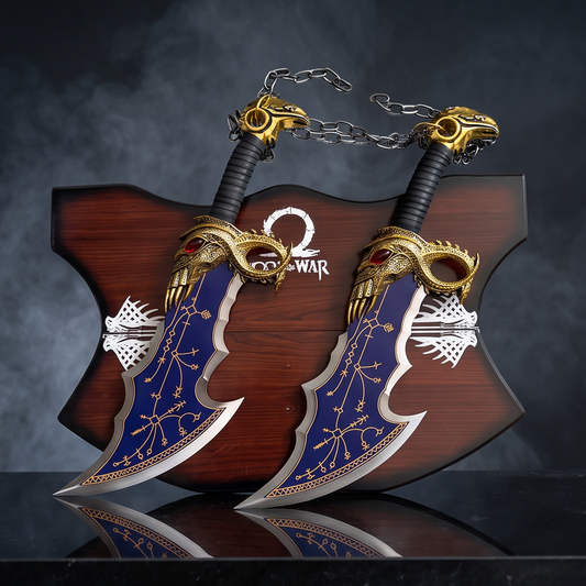 Kratos Blades of Chaos – Blue Twin Blades Collector Set