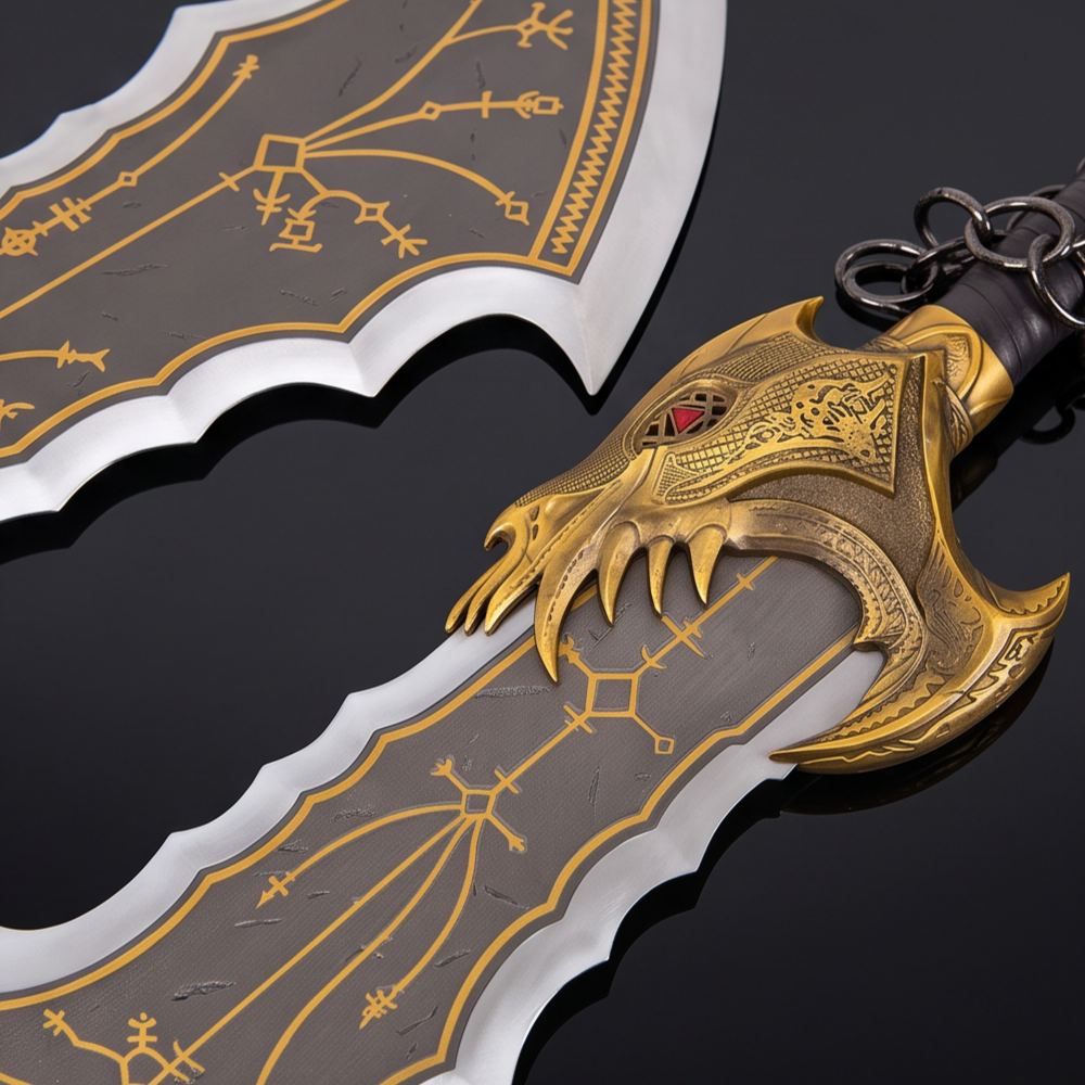 Kratos Blades of Chaos – Twin Dragon Collector Set with Display Stand
